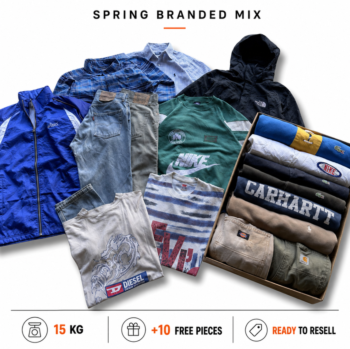 SPRING BRANDED MIX VINTAGE RESELLER BOX 15KG