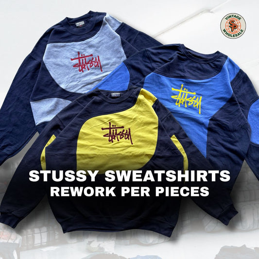 10x Sudaderas Stussy rework vintage