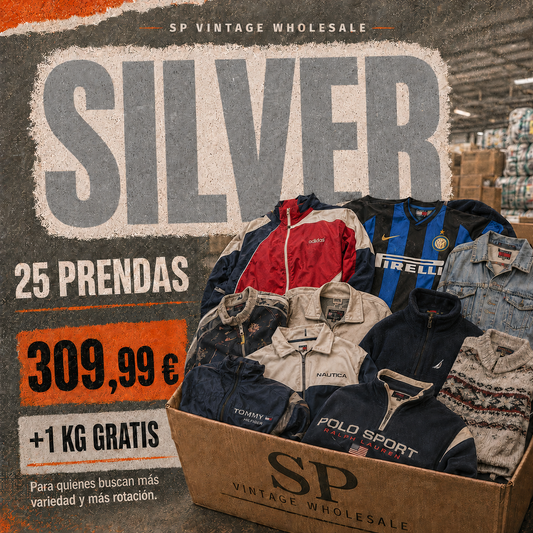 Silver Reseller Pack — 25 prendas + 1kg gratis