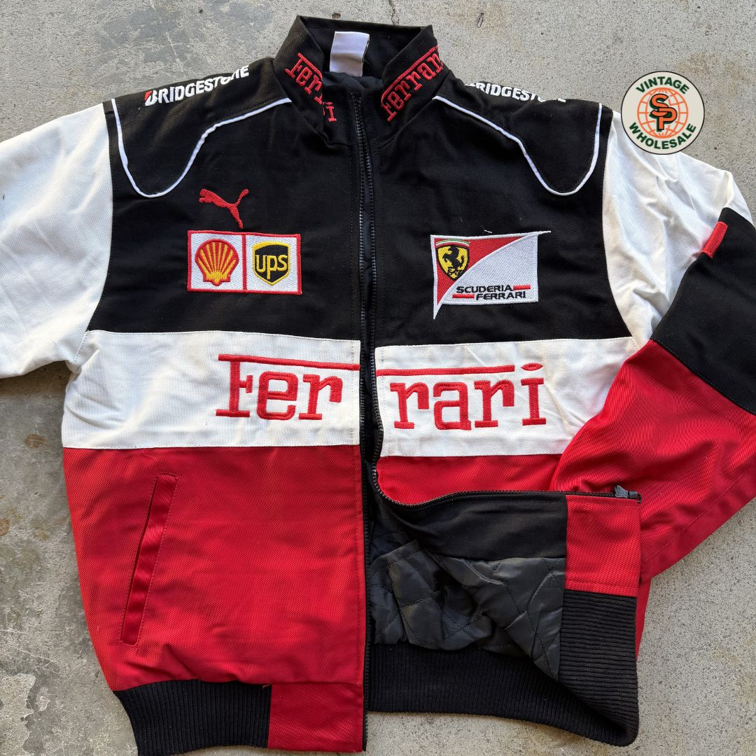5x Ferrari vintage Nascar racing rework jackets