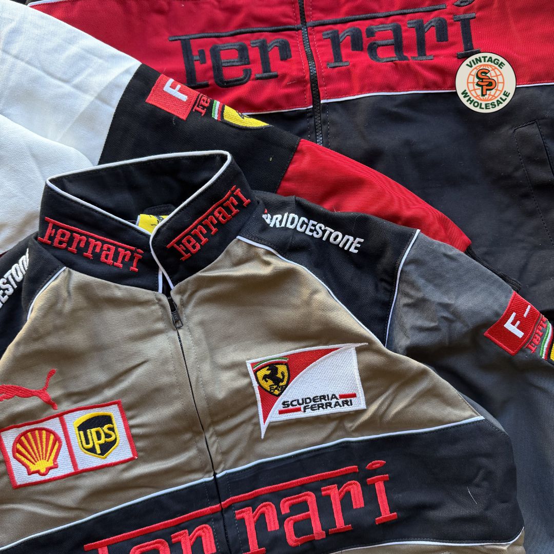 5x Ferrari vintage Nascar racing rework jackets