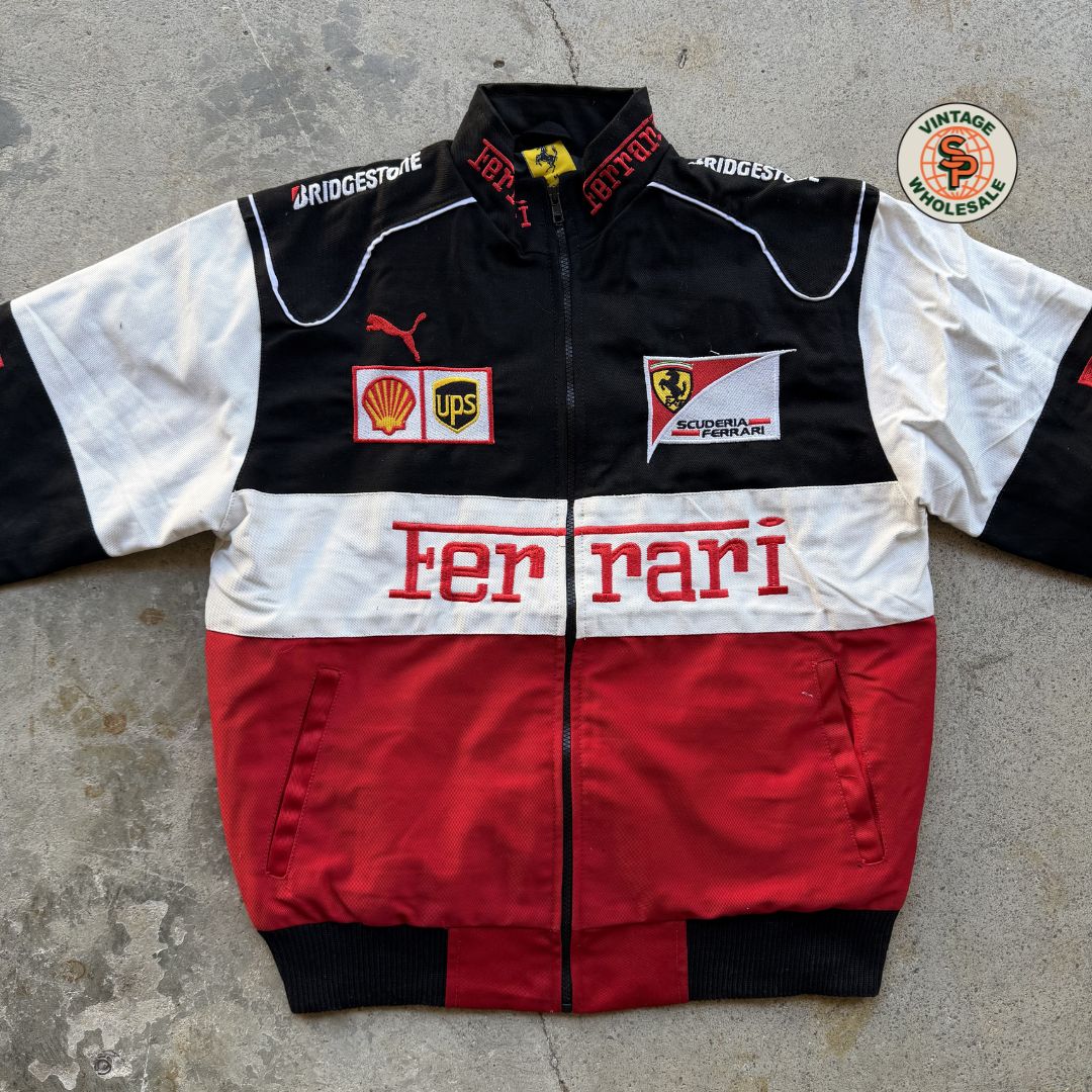 5x Ferrari vintage Nascar racing rework jackets