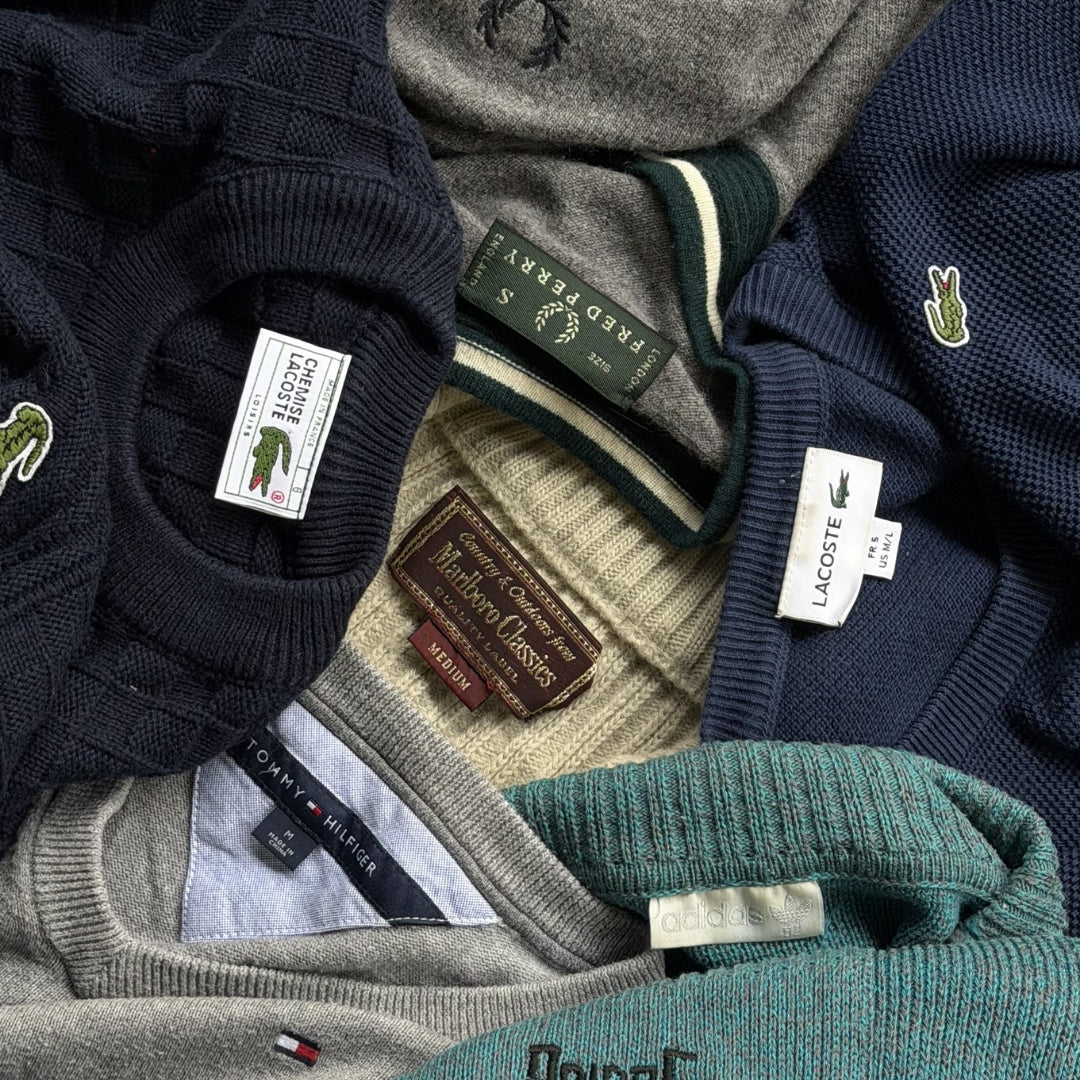 15x Jerséis vintage de marca premium por piezas