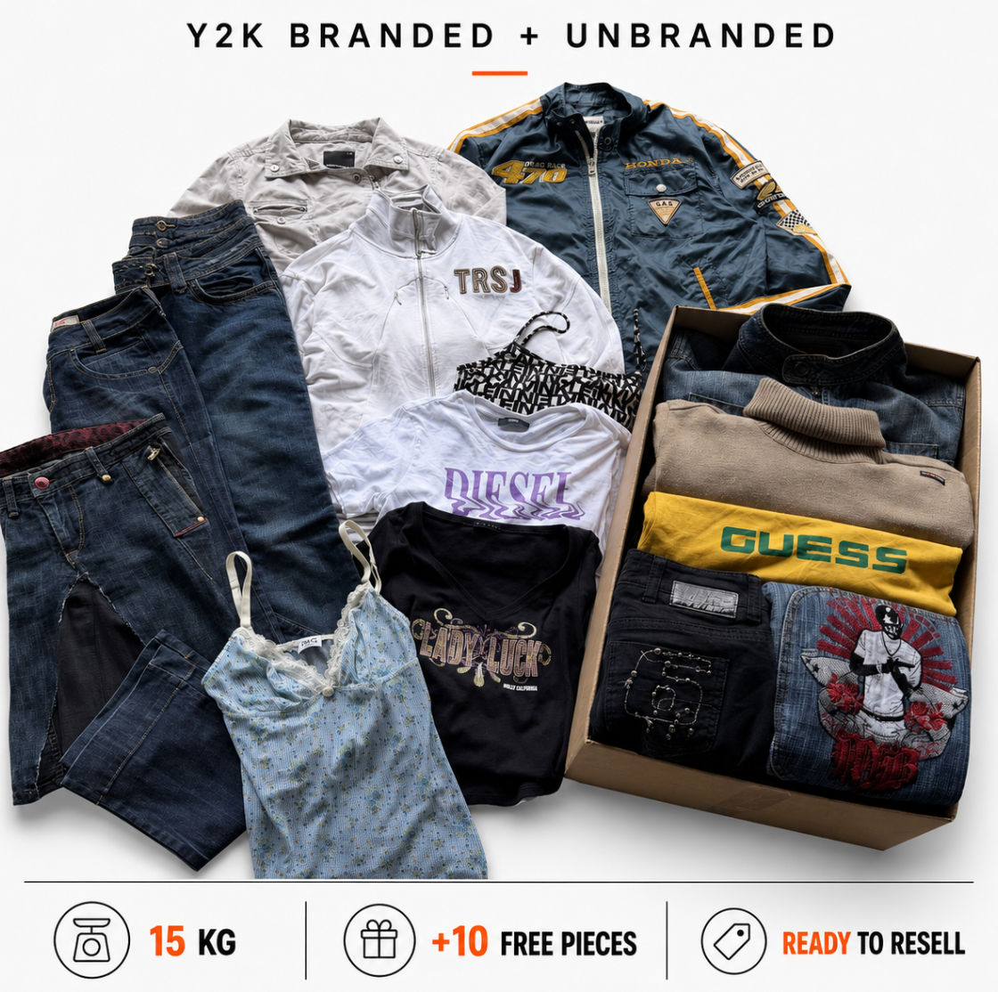 Y2K BRANDED + UNBRANDED MIX RESELLER BOX 15KG