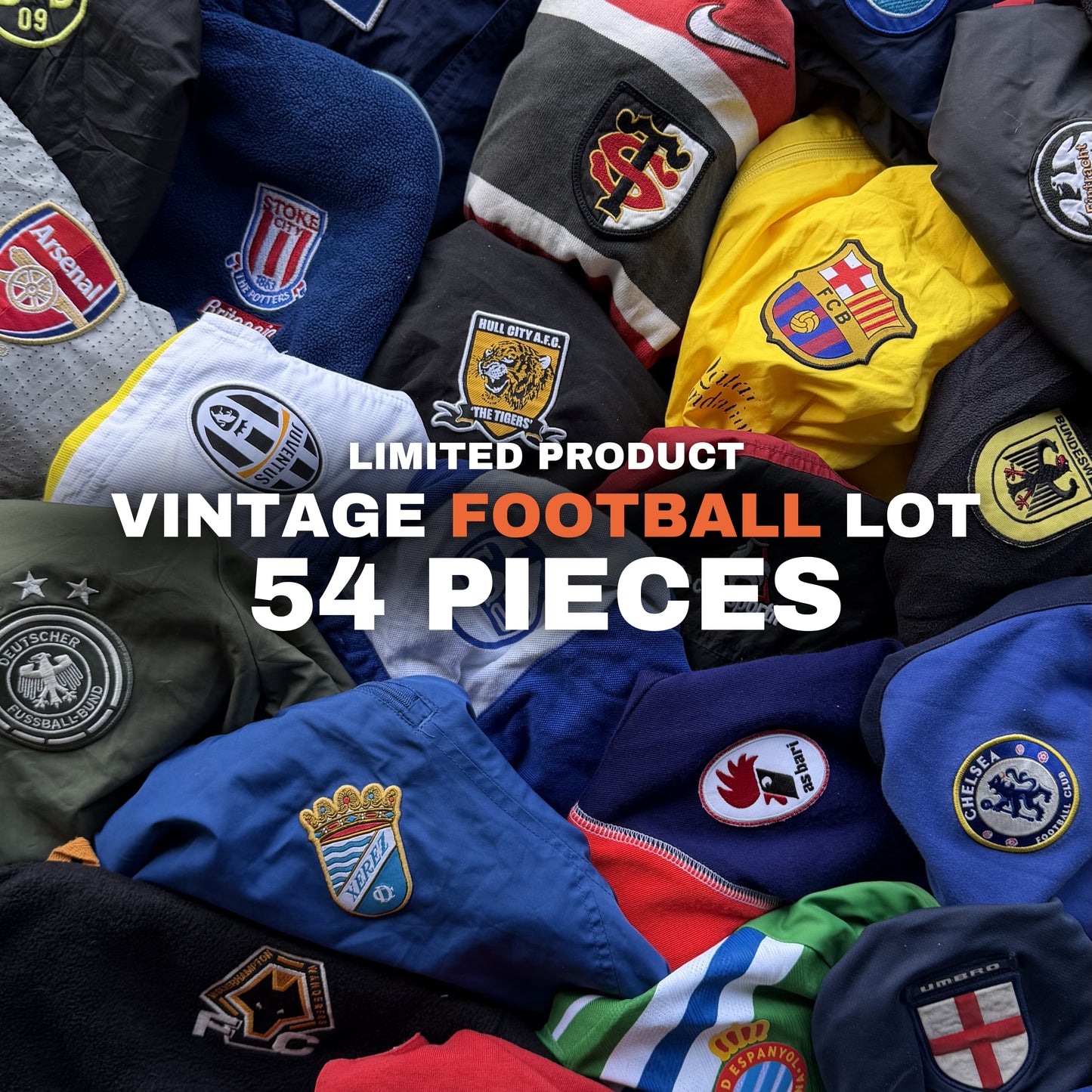 54pcs Vintage football lot