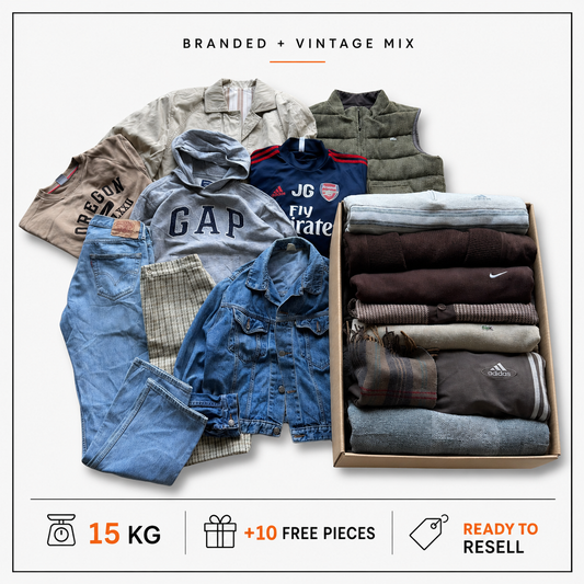 MIX BRANDED + VINTAGE RESELLER BOX 15KG
