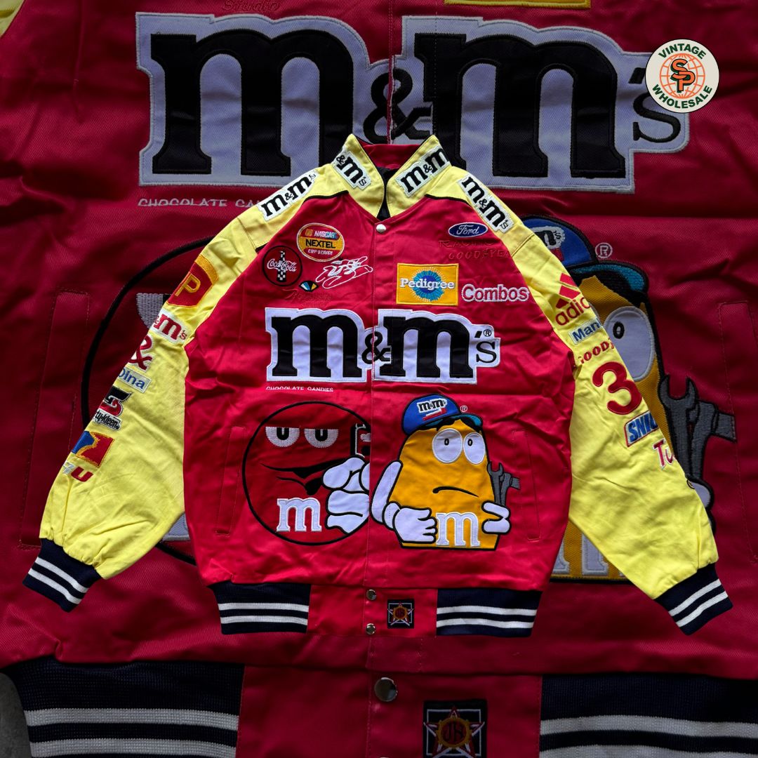5x M&Ms Nascar racing rework jackets