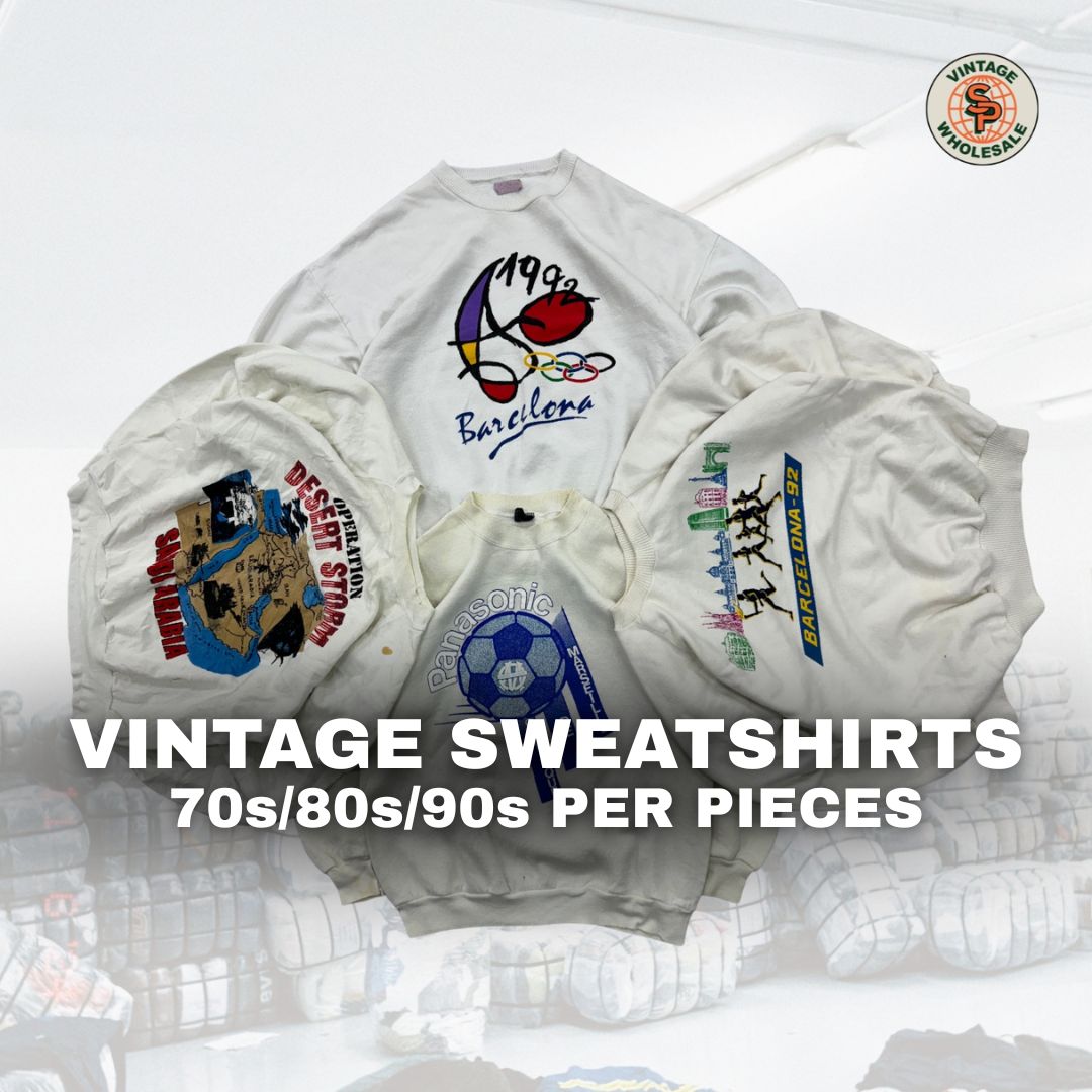 10x Sudaderas gráficas vintage 70s-80s-90s