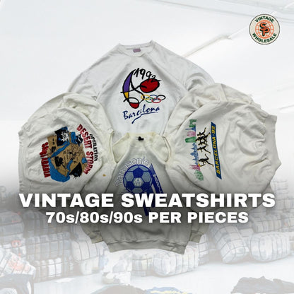 10x Sudaderas gráficas vintage 70s-80s-90s