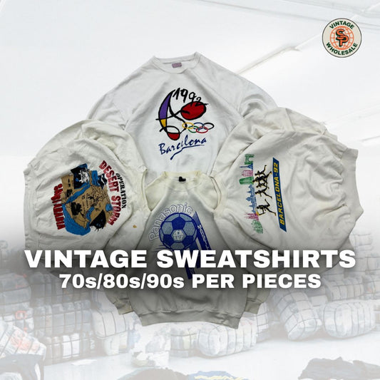 10x Sudaderas gráficas vintage 70s-80s-90s