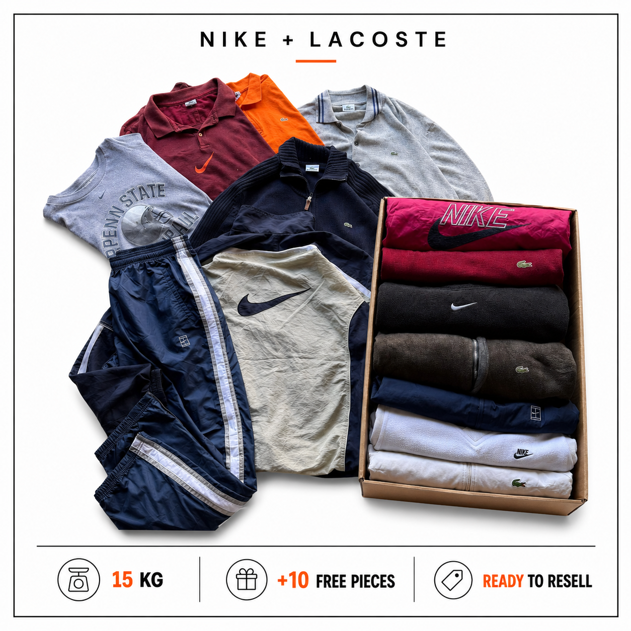NIKE + LACOSTE RESELLER BOX 15KG